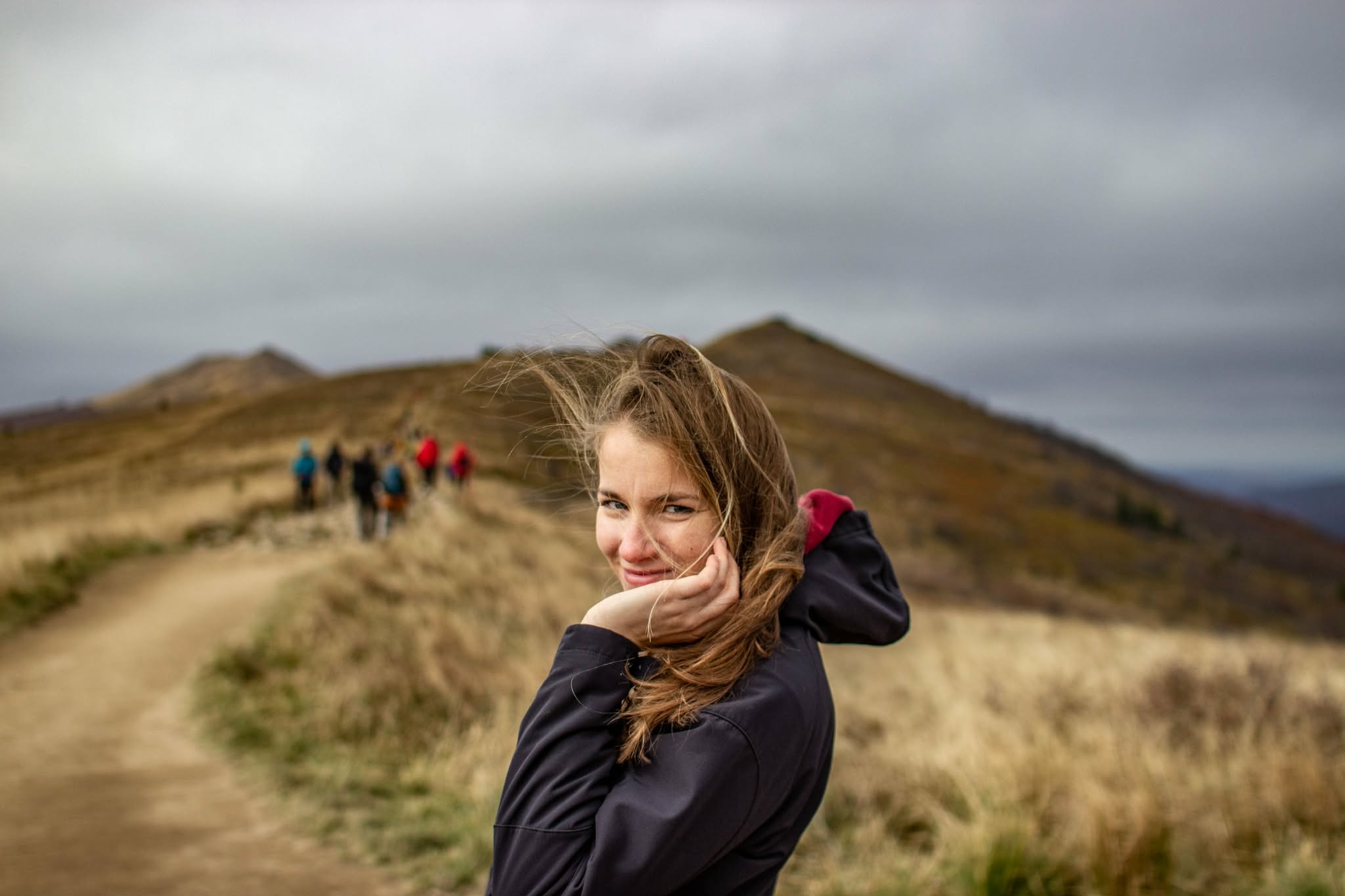 Woman in the Bieszczady mountains